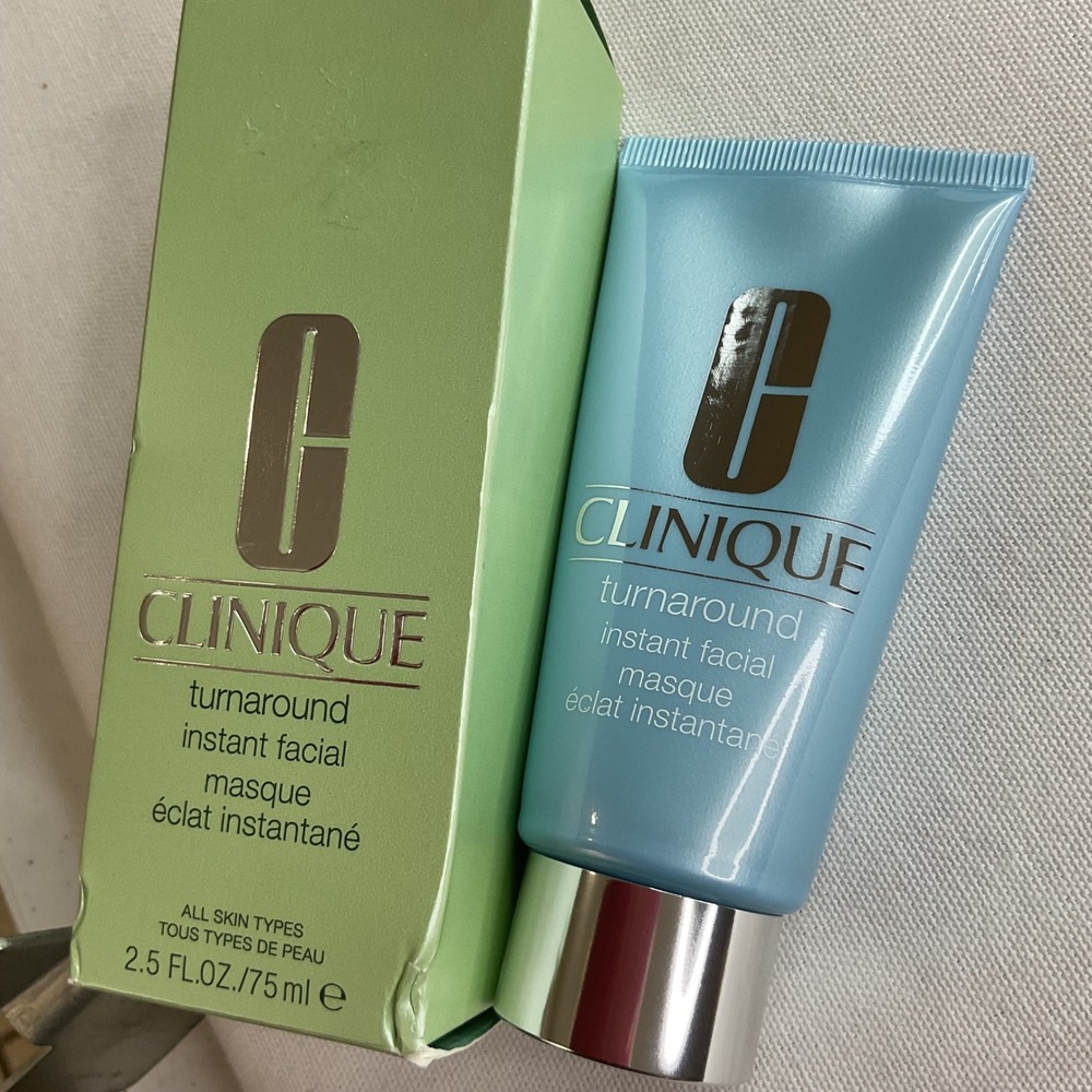 Clinique facial Turnaround Instant Mask 2.5oz 75ml All Skin Types New in Box
